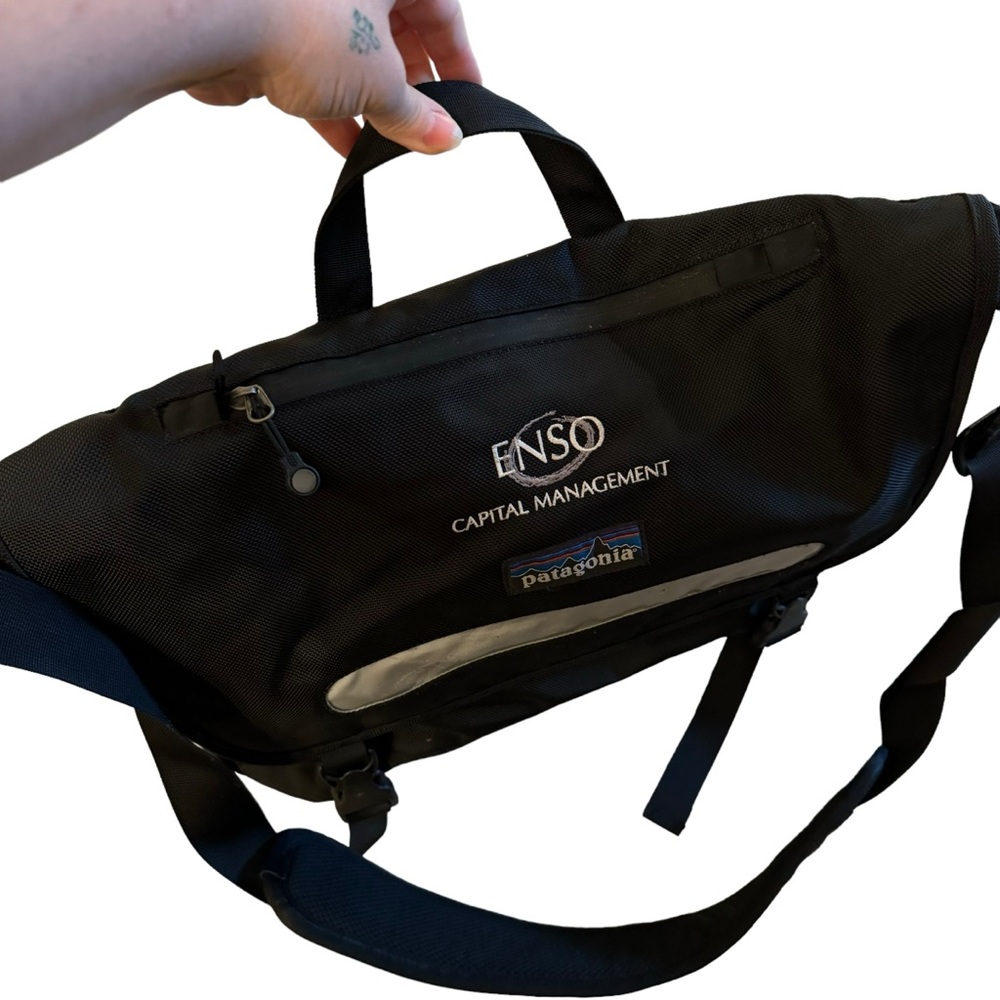 Patagonia Half Mass Bag Messenger Laptop Briefcase Black Nylon Business Travel - Picture 10 of 15